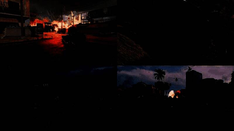 玩家驾驶装甲车冲破火线，前方爆炸火光四起，队友正在车顶架设机枪扫射