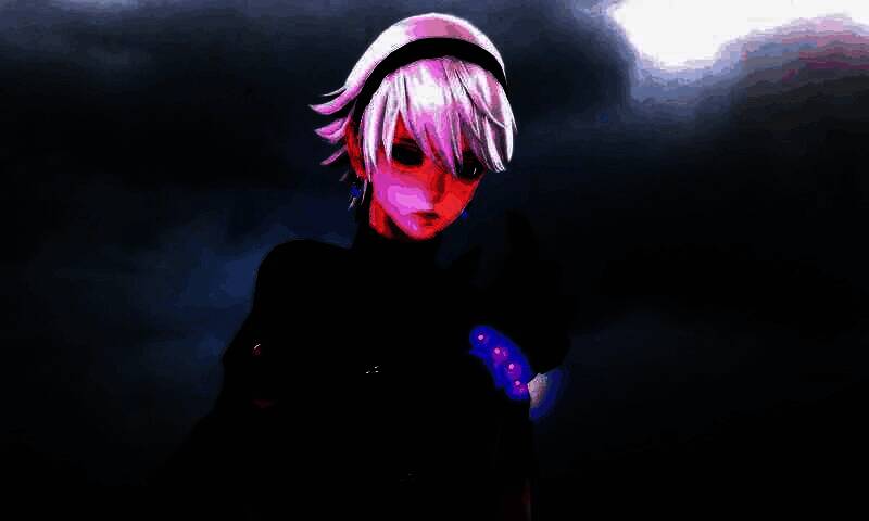 《Fantasian Neo Dimension》游戏场景图，展示了一个融合机械废墟与神秘光影的幻想世界，主角Leo站在高台之上，背景是巨大的齿轮结构与漂浮岛屿