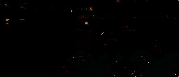 第一回合操作示意图，黄盖正在将孙坚推开，曹操释放辅助光环，关羽与夏侯渊蓄势待发