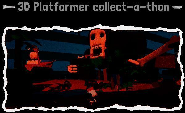 玩家操控角色在可旋转的纸板平台上跳跃，背景为手工风格的树木与云朵