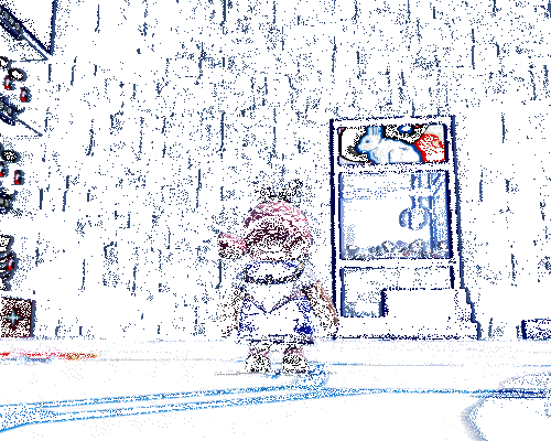 玩家视角穿梭在奶糖工厂中，四周布满巨型糖果和彩色包装纸