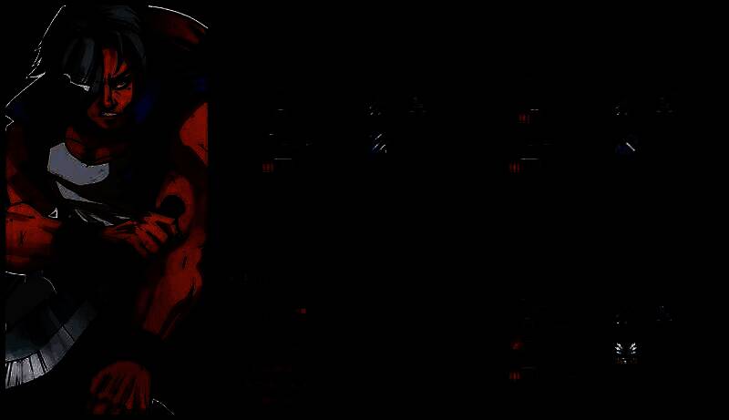 特雷弗手持发光纳米刃，身穿黑色潜行服，眼神锐利