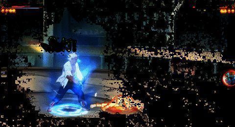 忍战艾开启雷铠瞬间炸气扫倒周围敌人的特效展示