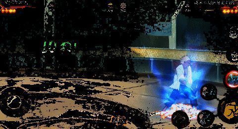 雷铠状态下忍战艾高速移动并完成普攻五段连击的实战画面