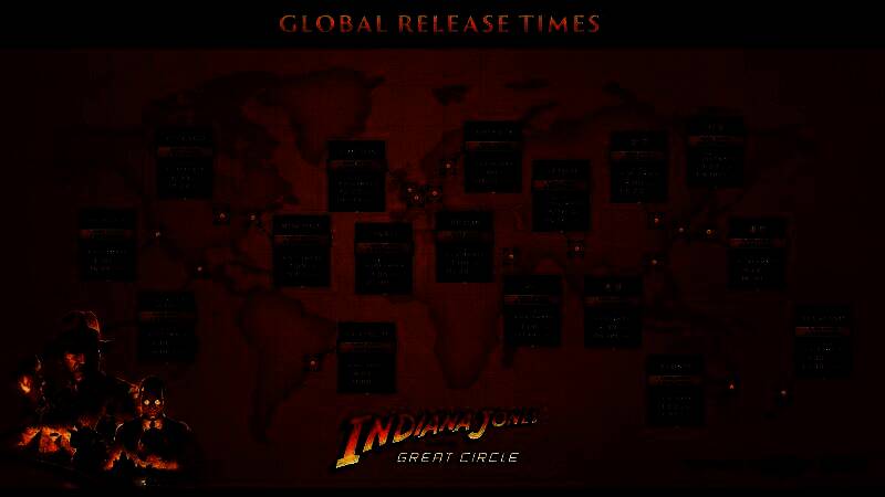 《夺宝奇兵：古老之圈》官方宣传图，印第安纳·琼斯手持鞭子站在神秘遗迹前，背景充满古老符号与昏黄光影