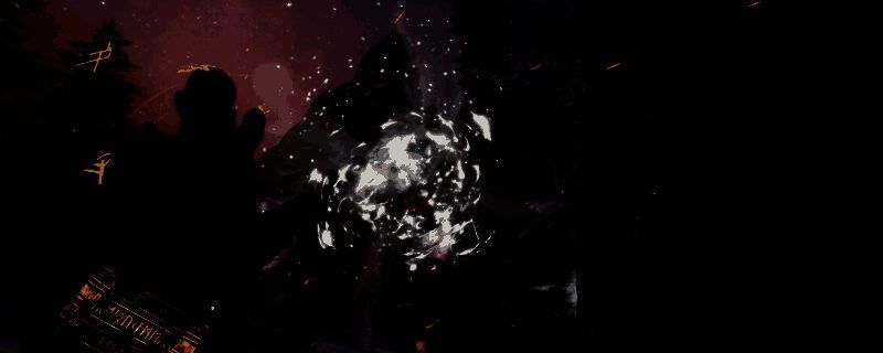 《污痕圣杯：阿瓦隆的陨落》游戏画面，展示一片被迷雾笼罩的古老遗迹，石碑上刻有神秘符文