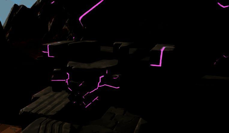 地宫第一层内部景象，昏暗灯光下遍布敌人与地面符文标记