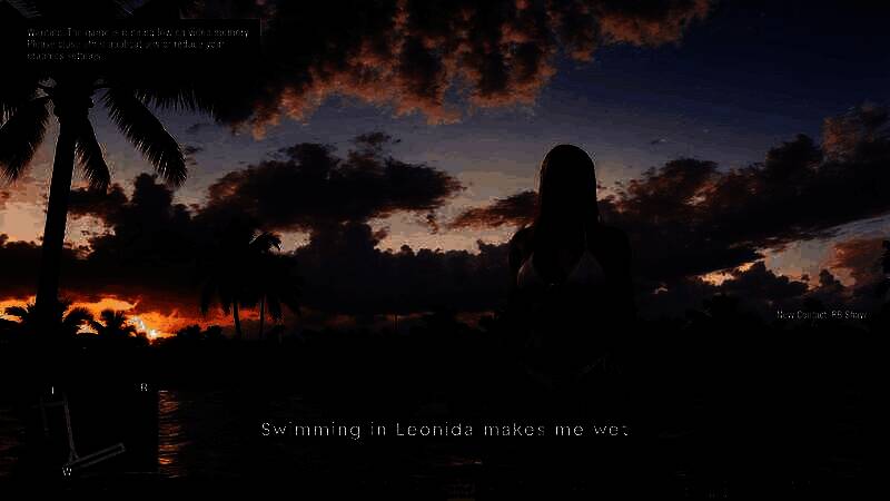 《GTA6》女主角Lucia身穿比基尼现身海滩，阳光明媚，海浪轻拍岸边，画面极具热带风情