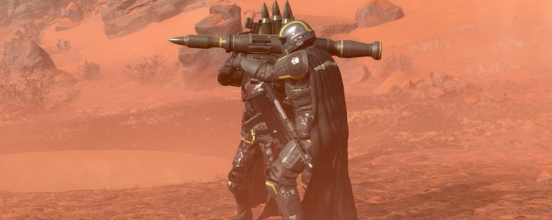 空爆火箭弹发射器在地面上方引爆，火焰与冲击波四散，周围敌人被炸飞