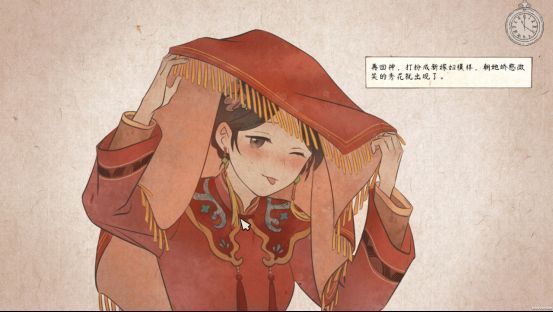 游戏结尾处小水站在海边回望的身影，天空绽放着绚丽的极光，象征记忆的永恒留存