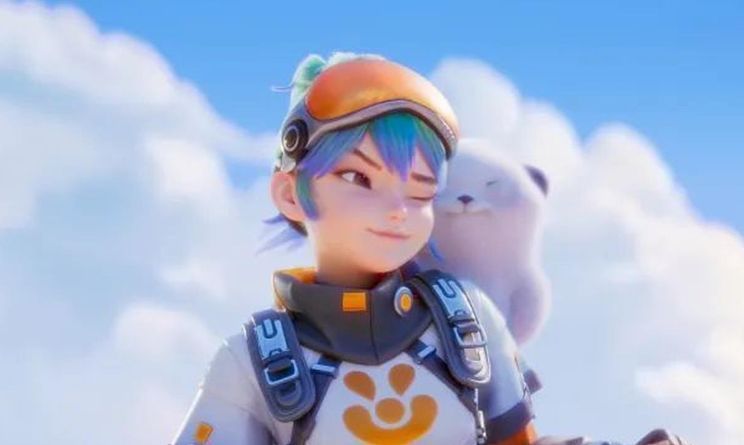 玩家角色站在高处俯瞰地图，多个宝箱与任务标记在地图上闪烁