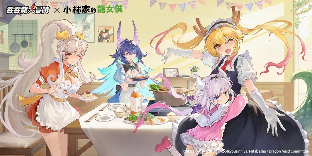 托尔与康娜并肩站立，背景为克罗斯大陆的天空战场，战旗飘扬，气氛激昂