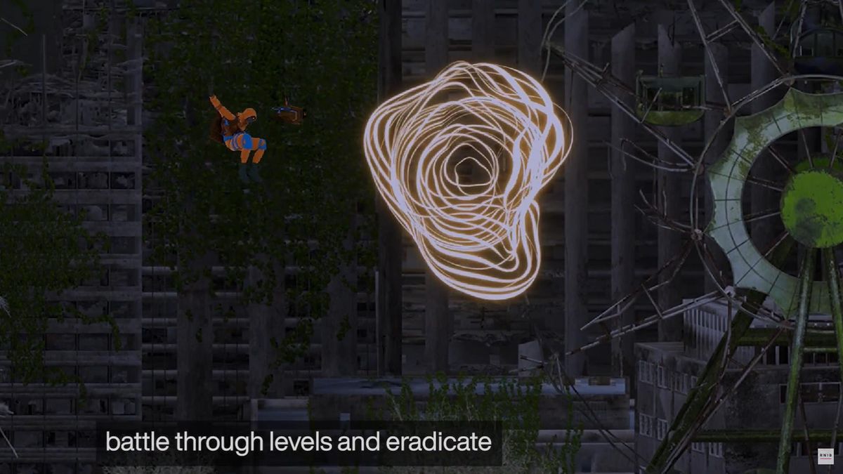 Spectrum Shift游戏画面，展示高对比度色彩与动态音频提示的交互界面