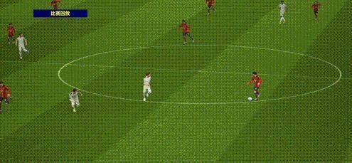 阿尔贝蒂尼游戏中地面直塞传球动画，展现其作为中场指挥官的调度能力