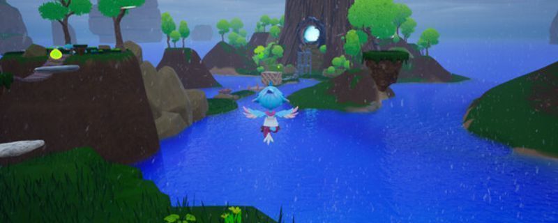 《超级妙音鸟》游戏主视觉图，画面中一只色彩斑斓的神鸟翱翔于云雾缭绕的东方仙境之上，充满神秘与幻想气息