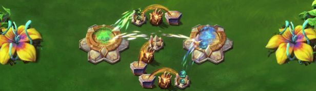 炼金台前玩家正在进行试剂注入实验，瓶中液体发出彩色光芒，背景显示多个待解锁的研究分支