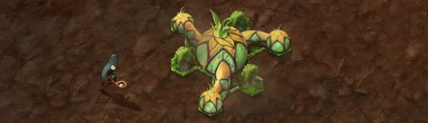 角色施展悬浮法术，抬升一块巨大石碑，下方符文阵列亮起，揭示隐藏通道