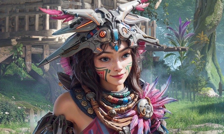 社交媒体上玩家制作的《荒野起源》女主角迷因图，配文‘这才是理想中的女战士’