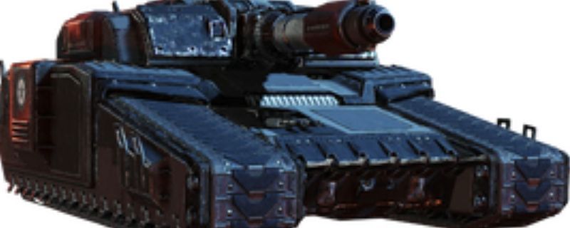 《绝地潜兵2》中机械坦克在战场上行进的场景，金属外壳泛着冷光，履带碾压地面，周围有敌方单位伴随