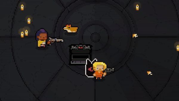 游戏中咩咩教主挥舞圣战士之刃斩开弹幕，红光爆发，特效华丽