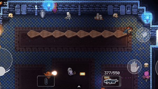 两名玩家角色并肩作战，一人使用霰弹枪掩护，另一人投掷炸弹清怪