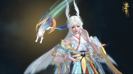 两位角色并肩站立，左侧为蓝白金配色的辉夜姬，右侧为紫黑金鳞片装饰的八岐大蛇，画面极具视觉冲击力