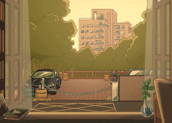 GIF展示玩家操作音响设备切换音乐类型，房间光影随之变化，从柔和蓝调转为激烈红光