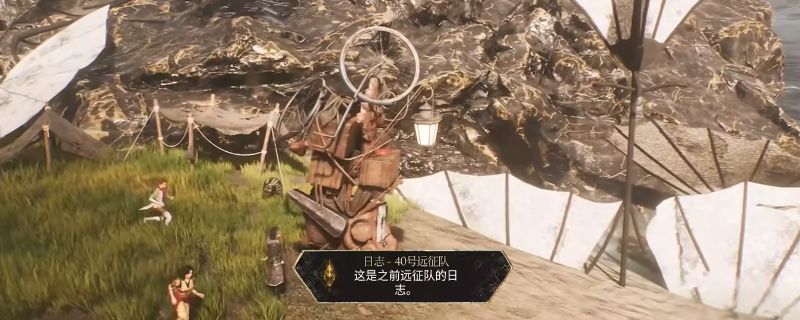 《光与影：33号远征队》纪石区域场景，石质遗迹遍布，光影交错，充满神秘氛围