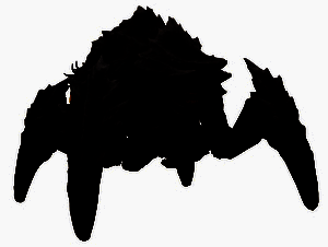 电光巨兽尾部特写示意图，标注出唯一可攻击的红色弱点区域，周围为厚重甲壳保护