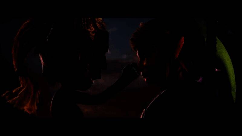 森林小径光影交错，树叶透光效果细腻