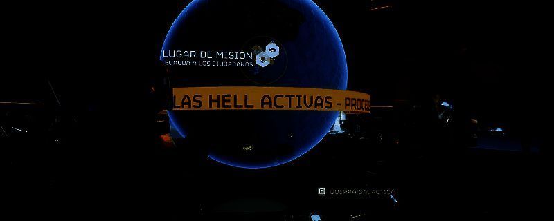 《绝地潜兵2》游戏中玩家角色在光柱附近开启飞船集装箱的场景，周围环境为开阔平原，远处可见建筑群与资源点标记