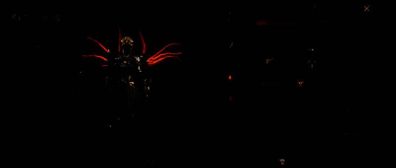 游戏内时装展示界面，多套稀有外观整齐排列