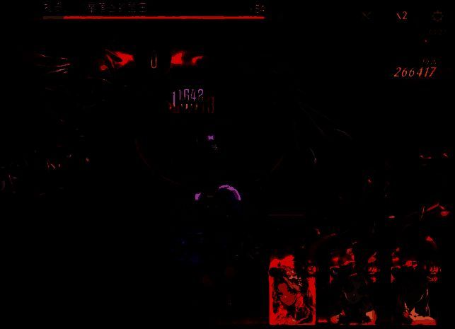 战斗中玩家角色正在闪避，身后留下残影，BOSS技能落空，地面炸裂出巨大冲击波