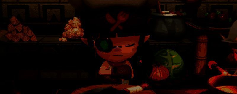 《幻想生活i》中玩家正在厨房制作料理的画面，灶台冒着热气，角色手持锅铲，界面显示多种可制作菜品