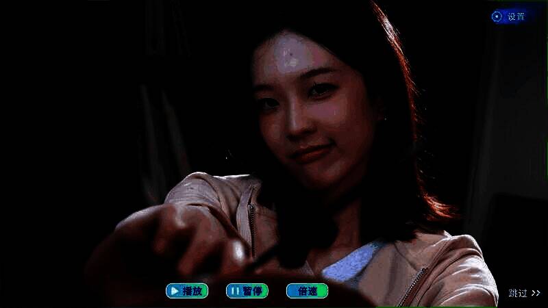 男主坐在控制台前分析数据，周围屏幕闪烁红光