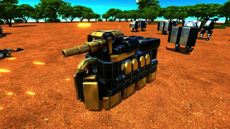 玩家在沙盒模式中自定义战斗场景，地图编辑器界面显示地形生成与单位部署功能