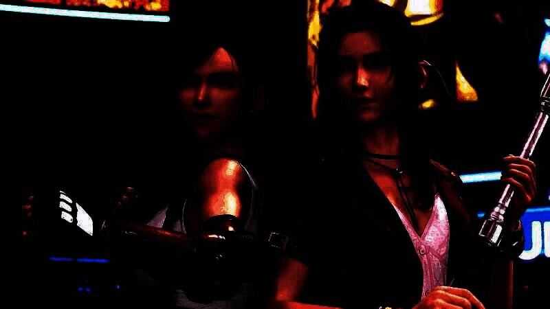 《最终幻想7：重生》游戏封面展示，主角克劳德手持破坏剑站立于霓虹都市背景下，画面充满未来科幻感