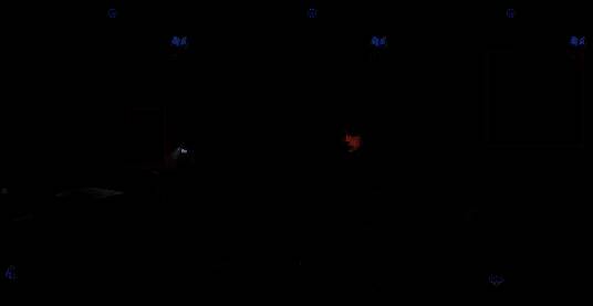 山洞内悬挂的彩色布条，每条布条上绘有不同数量的神秘符号，颜色依次为红、蓝、黑、黄等