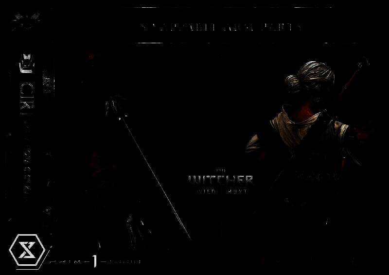 希里手握剑鞘的姿态展示，整体造型沉稳有力