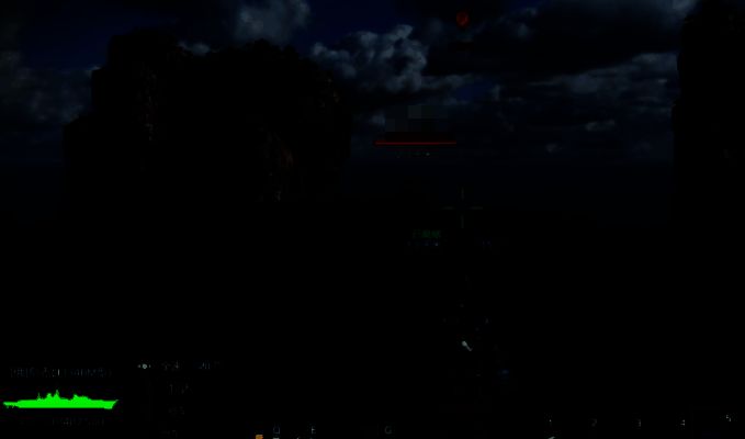 玩家操作界面截图，显示导弹瞄准轨迹与敌舰移动预测线