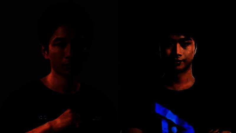 KK天梯锦标赛宣传图展示人族与兽族代表选手Sky和Lyn，背景为激烈对战场景