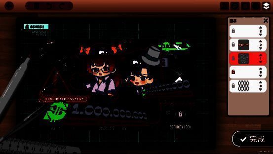 游戏中手作台界面展示，玩家正在设计一张角色谷子，界面上有多种立绘与装饰选项可供选择，操作界面直观且富有创意感