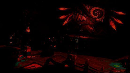 纳塔部族场景展示，三位角色分别与不同形态的龙互动，背景为燃烧的红色地貌