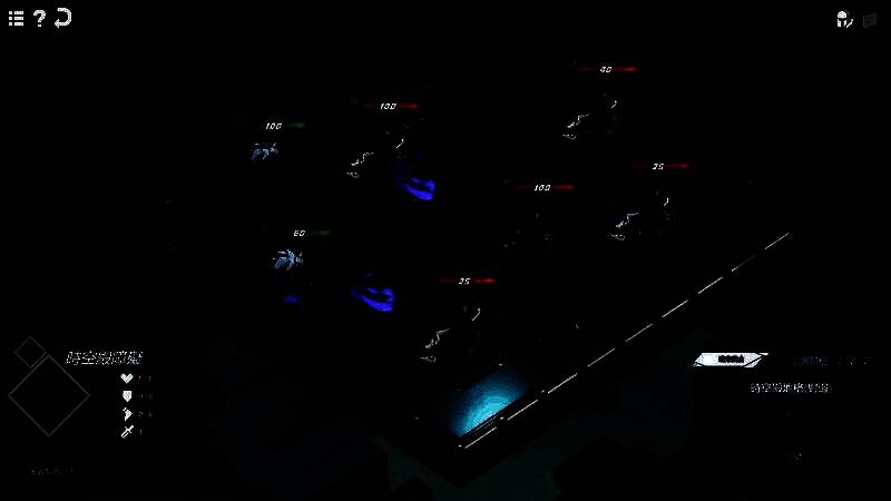 角色技能选择界面，三个不同能力选项呈扇形分布，体现Roguelike成长机制