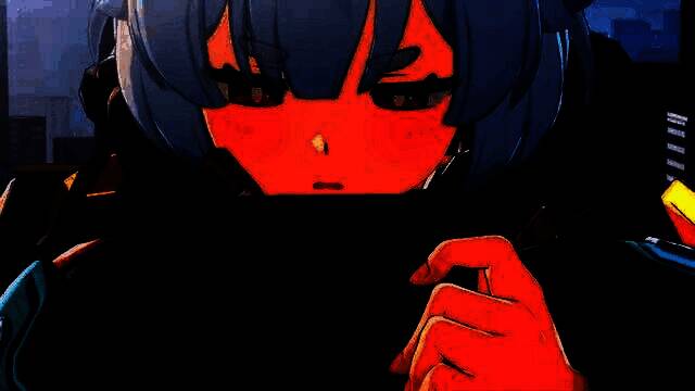 城市天台场景，角色背对镜头眺望远方，夕阳映照高楼群