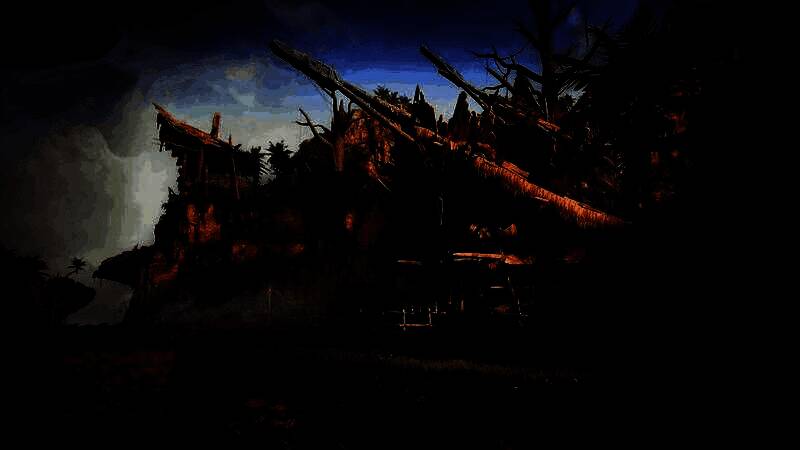 玩家在雪山上建造的多层防御工事，配备自动炮台和机械兽巡逻路线