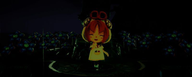 《幻想生活i》迷宫树洞B1内被暗之炎包围的密室入口，周围环绕着幽紫色火焰，中央大门紧闭，充满神秘氛围