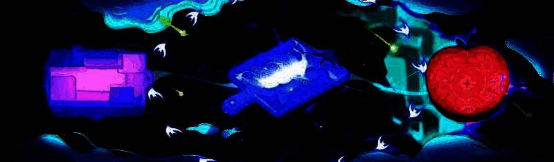 多位风格迥异的客人坐在餐厅内，有的长角，有的冒烟，表情各异，充满幽默感