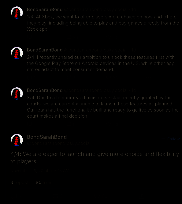 Xbox应用界面展示玩家可在移动端浏览和购买游戏的概念图