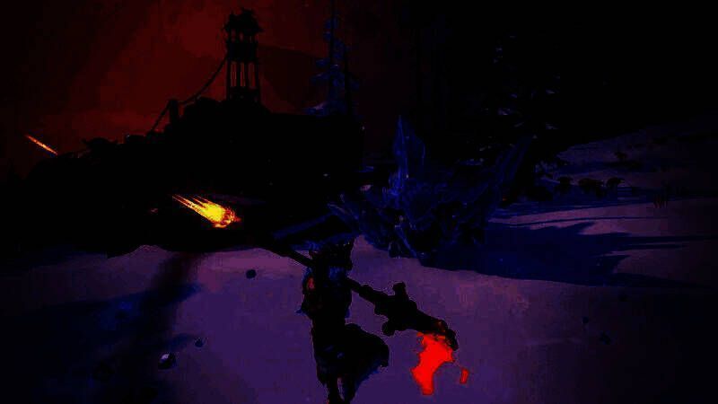 玩家角色在火山地貌中与一只喷火巨龙对峙，周围岩浆四溢，战斗氛围紧张